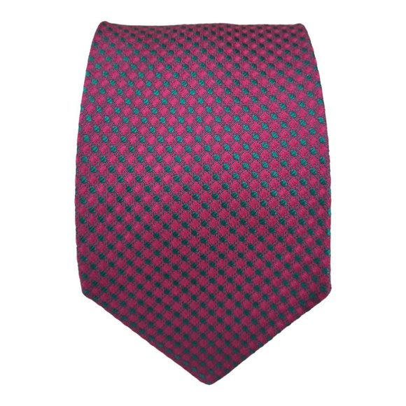 CHARVET Burgundy Geometric Silk Tie FRANCE 60"/ 3.4" EC - Picture 1 of 7
